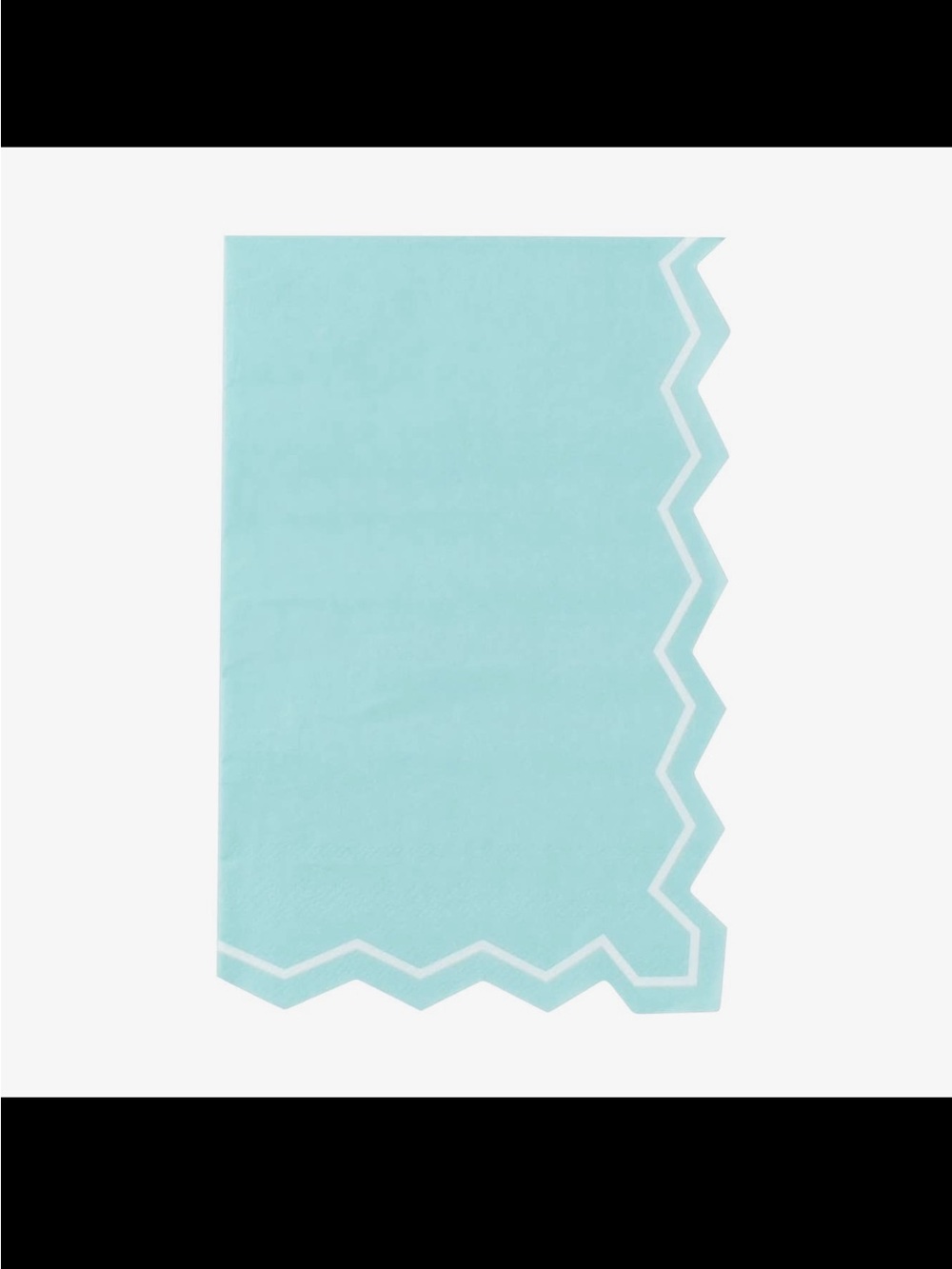 NWT! Aqua Zigzag Edge Party Guest Napkins - Home Party Supplies 16/package